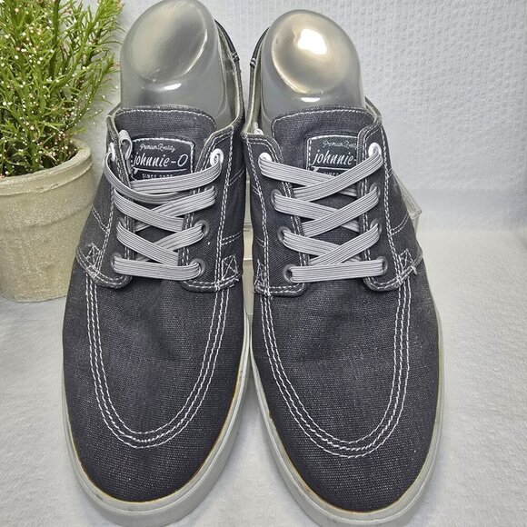 JOHNNY O'S SANTA CRUZ GRAY CANVAS LOAFER GOLF BEACH FISHING DECK SHOES MENS 9 - Picture 4 of 8